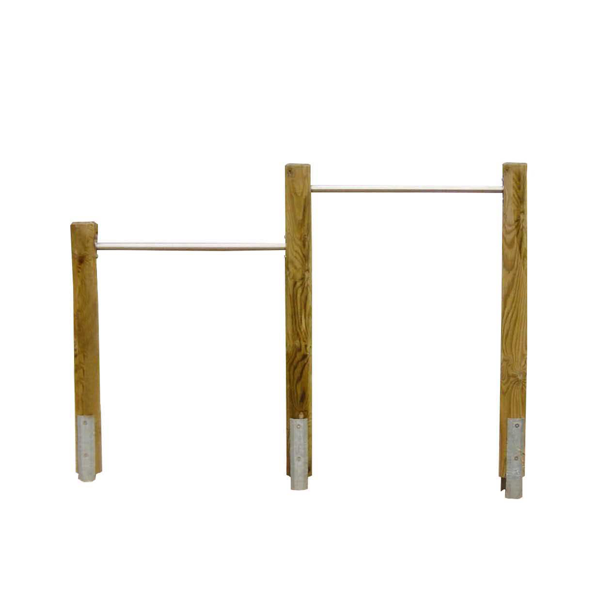 Doppelreck Kiefer, Stangenhöhe 80 110 cm mit Stahlankern