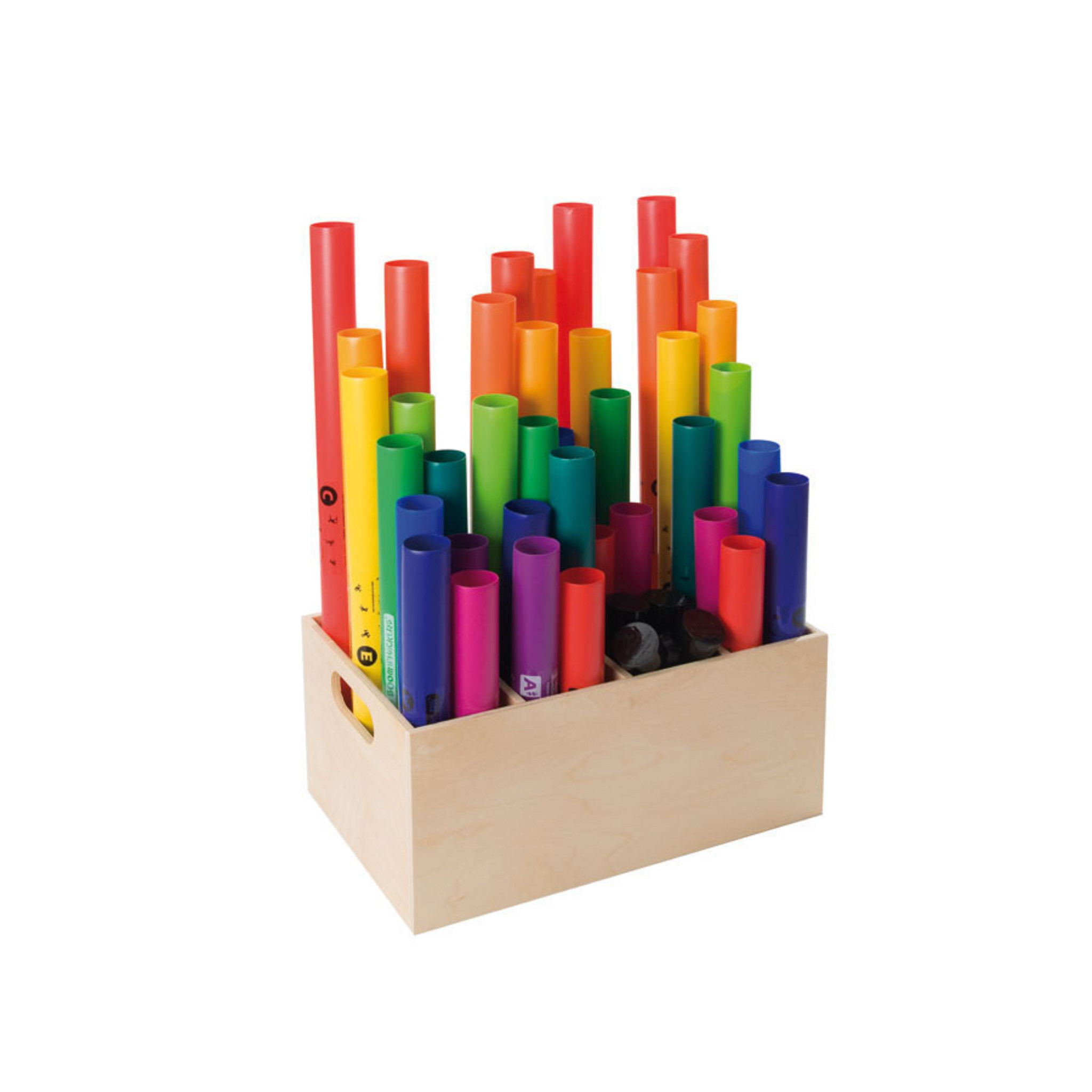 Boomwhackers®, Klassensatz, Set mit 39 Röhren, inkl. 8 Octavator-Caps