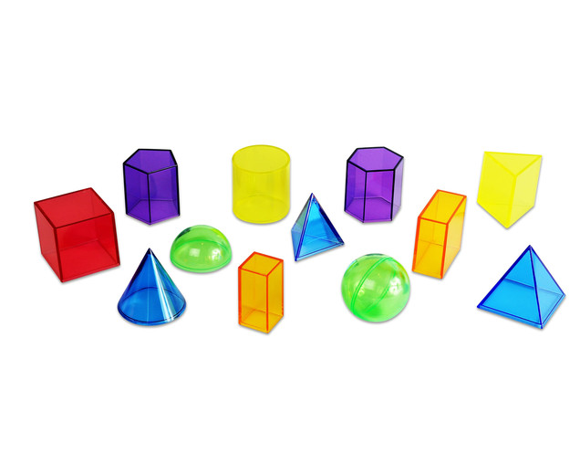 Betzold 12 Geokörper, transparent in 6 Farben, 8-11 Jahre