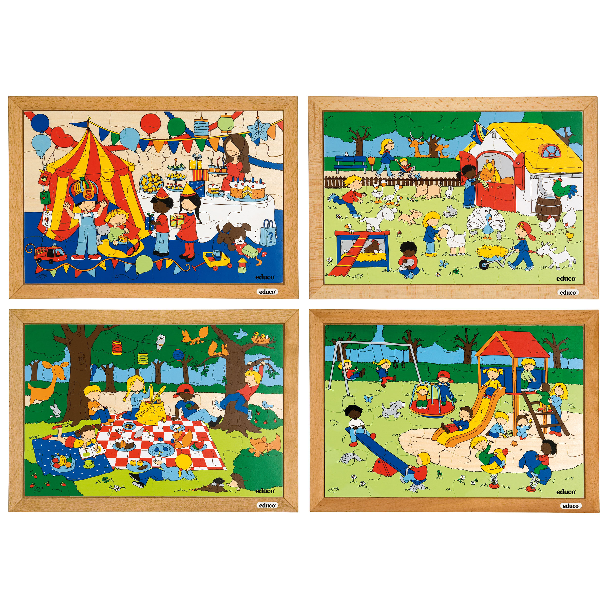 Puzzles Kinderaktivitäten 4er-Set, draußen spielen, ab 3 Jahre