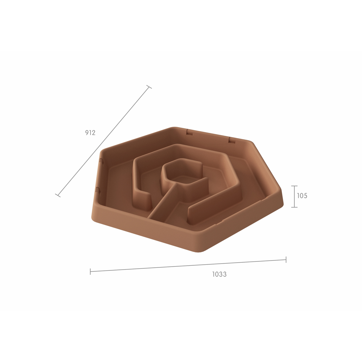 Sechseckiges Spielbrett Labyrinth, 103 x 91 x 11 cm, für Sand und Wasser Spielideen
