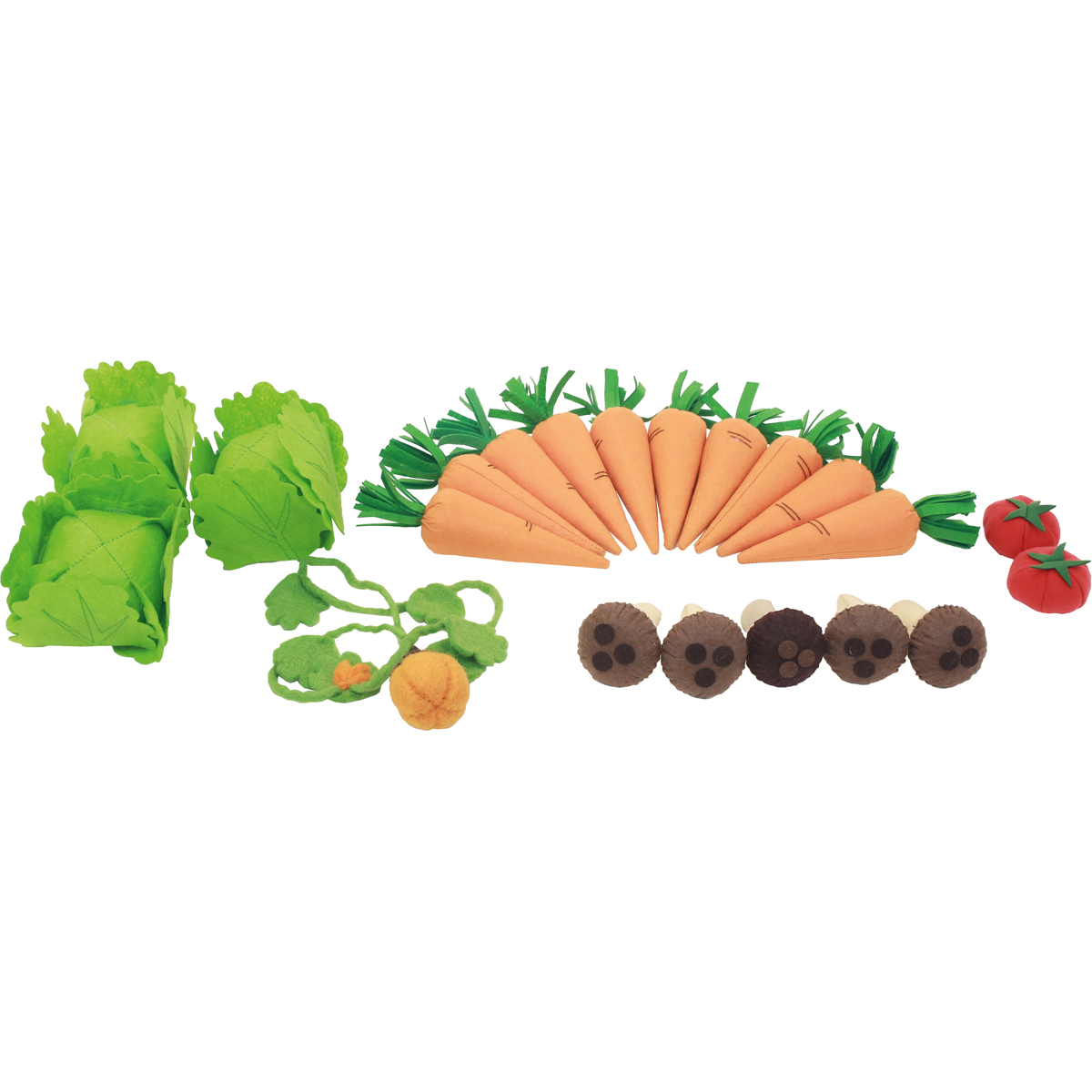 Happy Farming Rollenspiel Zubehör 22 Teile, Stoffgemüse Set, ab 3 Jahre