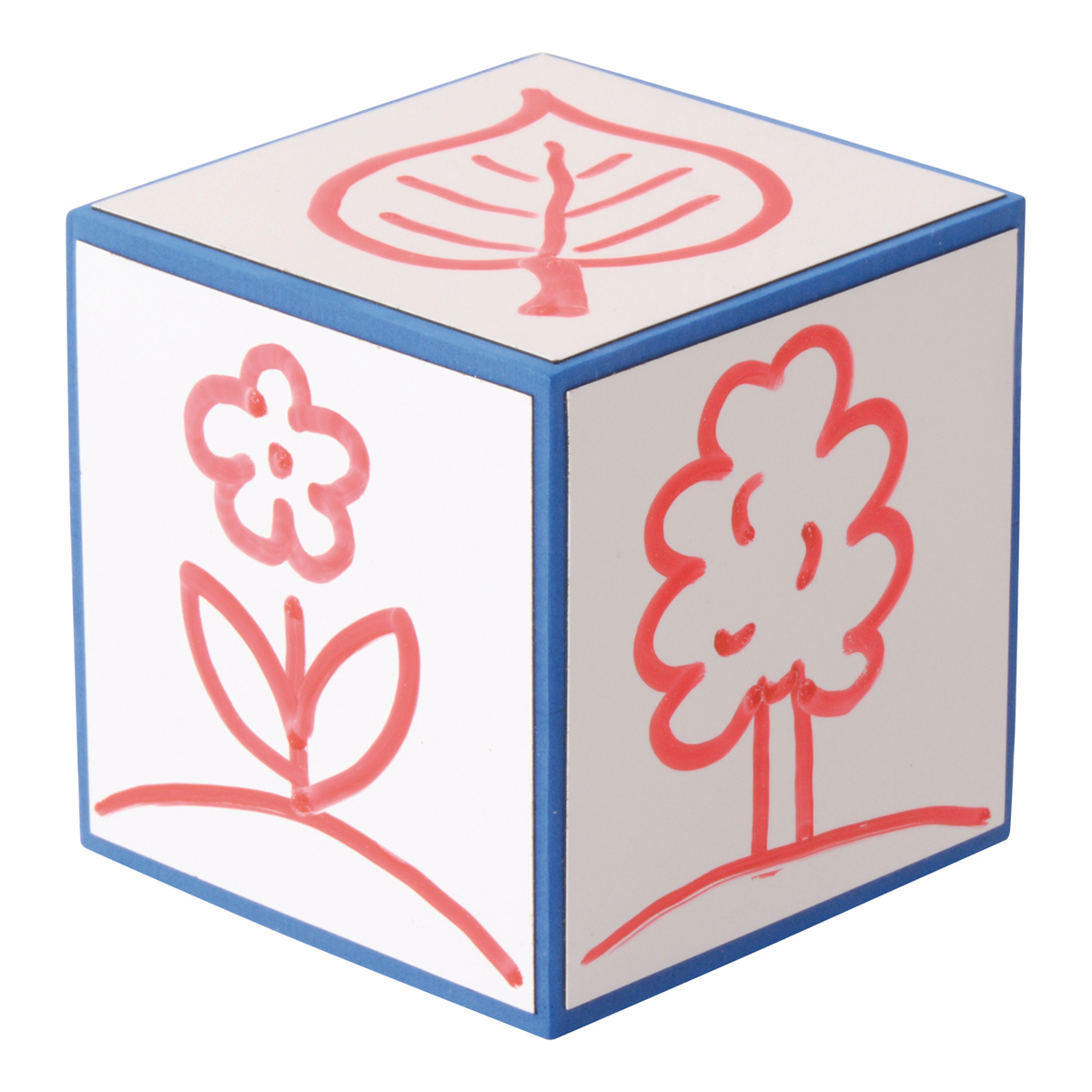 Löschwürfel 4er Set, wiederbeschreibbar, Whiteboard 8 x 8 x 8 cm, Schwamm, ab 3 Jahre
