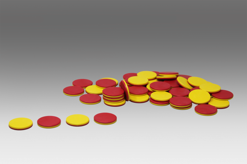 Wendeplättchen rot/gelb (50 Stück)