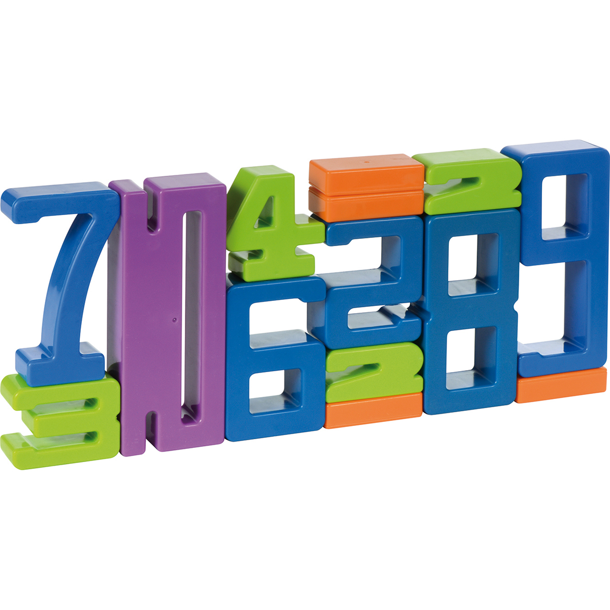Zahlen Bausteine 17er Set, Zahlen 1 bis 10, stapelbar, ab 3 Jahre
