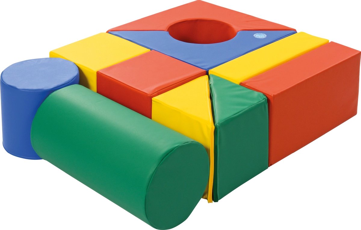 Bausteinsatz Alina, Softbausteine Set, 10-teilig, Stoff, 120 x 90 x 30 cm