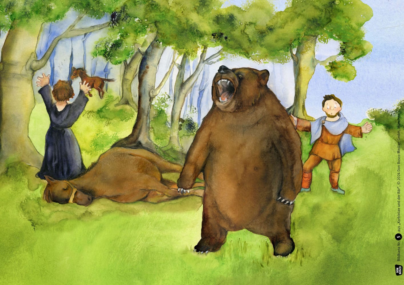 Korbinian und der Bär. Kamishibai Bildkartenset, 4-9 Jahre