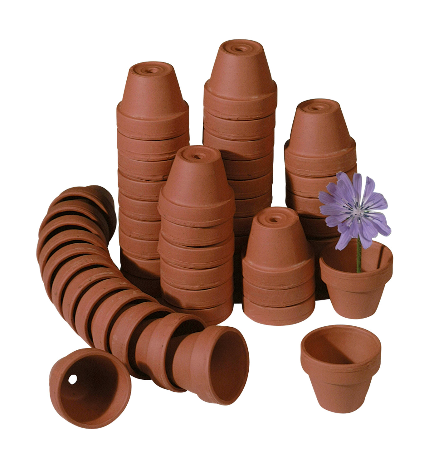 Mini-Tontöpfe 3,5 cm 50 Stück