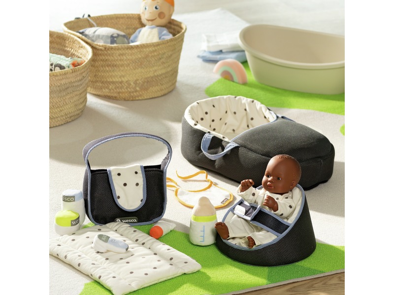 Babypuppe Gustav mit festem Körper, ohne Haare, 21 cm, ab 1 Jahr