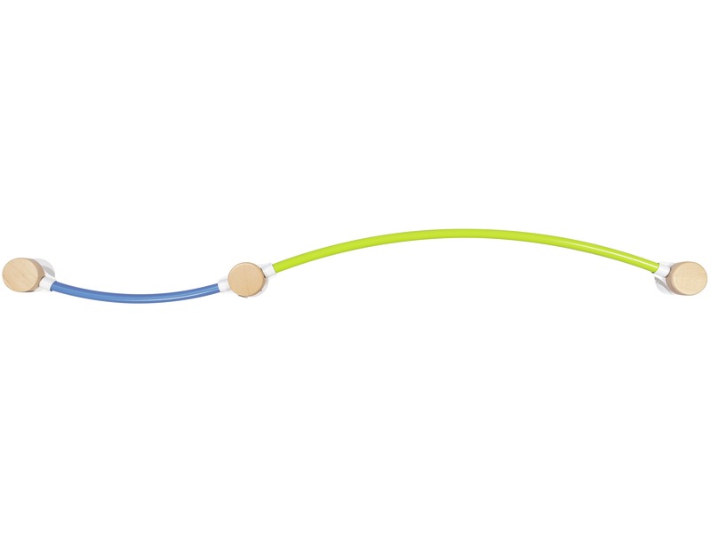 Wand-Haltestangen-Set mit Befestigungen, Wellenform, ab 9 Monaten, hellgrün/blau