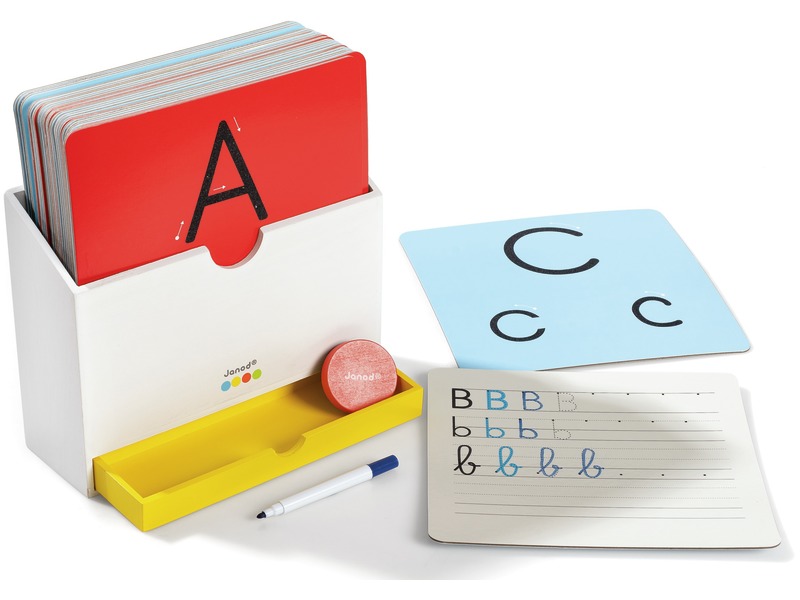 Buchstabenkarten zum Schreibenlernen mit abwischbarem Stift, ab 3 Jahren