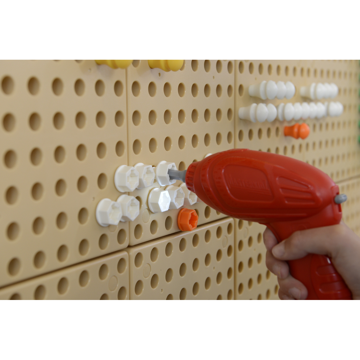 STEM Wand Werkzeugset 11 teilig, batteriebetriebener Schrauber, Organizer, ab 3 Jahre