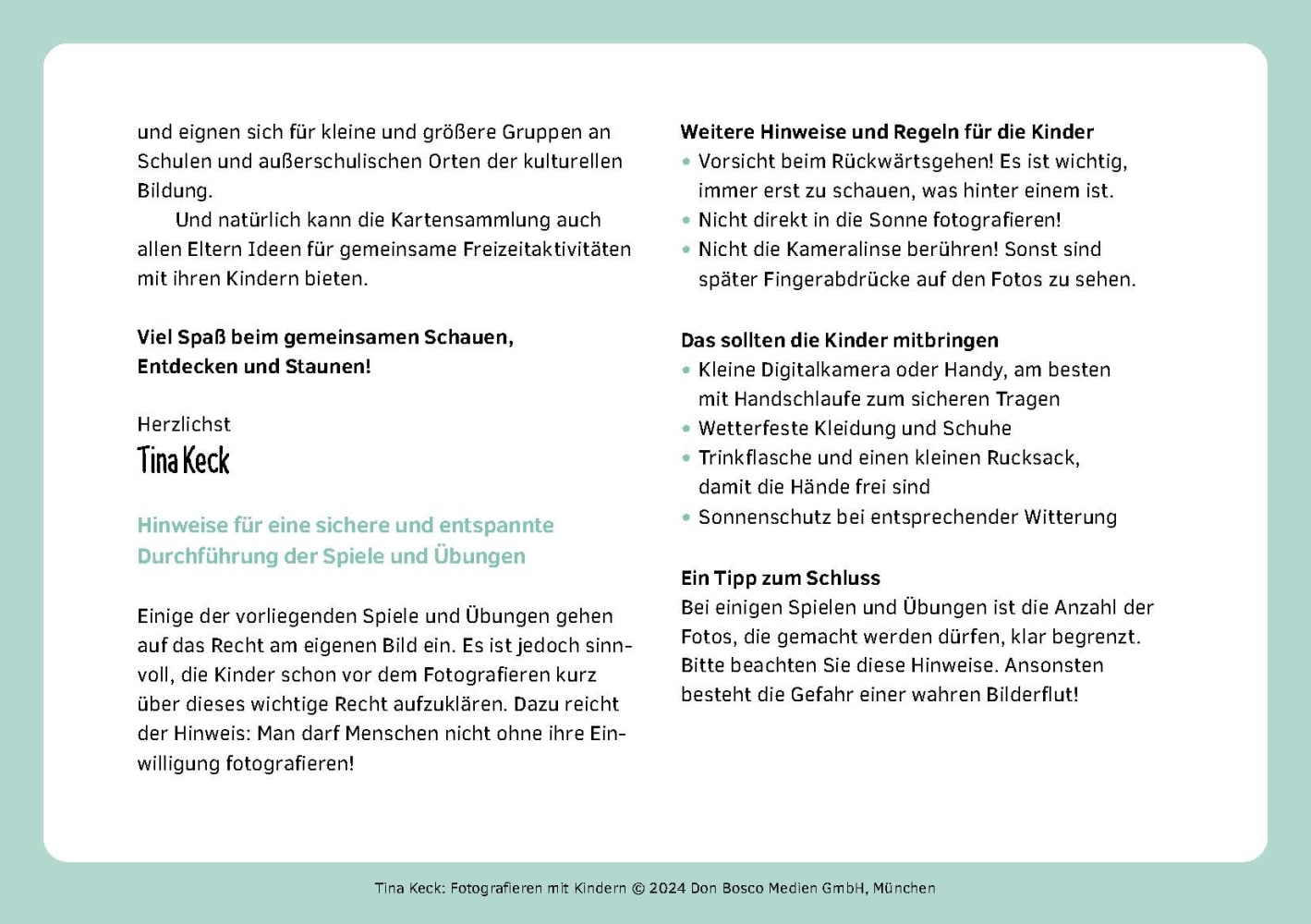 Fotografieren mit Kindern, Kartensatz, 5-10 Jahre