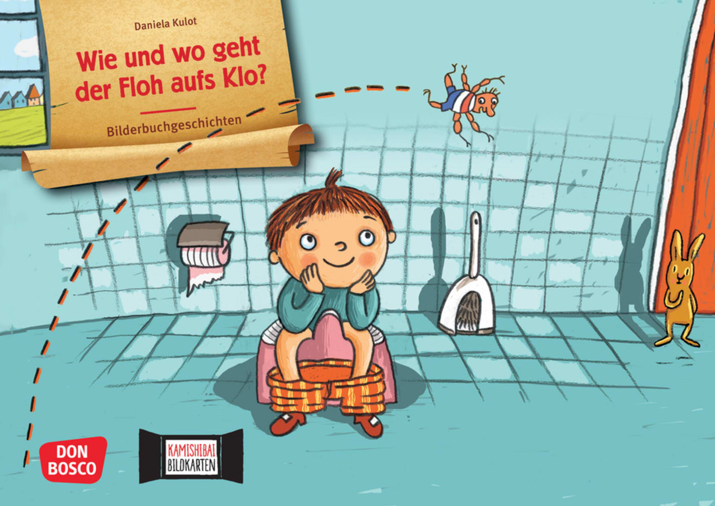 Wie und wo geht der Floh aufs Klo? Kamishibai Bildkartenset, 2-4 Jahre