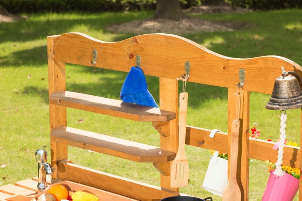 Spielküche, mit Wasseranschluss, aus Holz, Outdoor