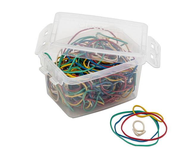 265 Gummiringe, farblich sortiert mit Box
