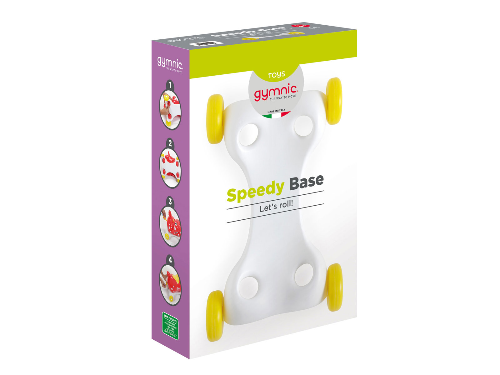 Rollbasis Gymnic Speedy Base für Rody-Hüpftiere, weiß