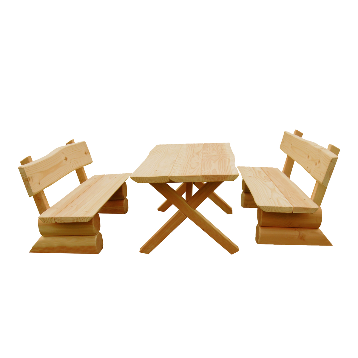 Krippen Garnitur montiert, Bank 100 x 36 x 47 cm, Tisch 100 x 42 x 41 cm