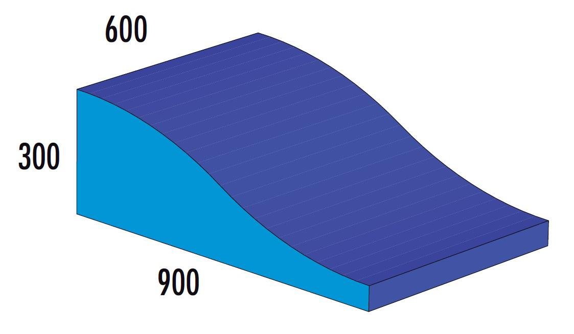 Wellenkeil MAXI blau/hellblau, ab 4 Jahre