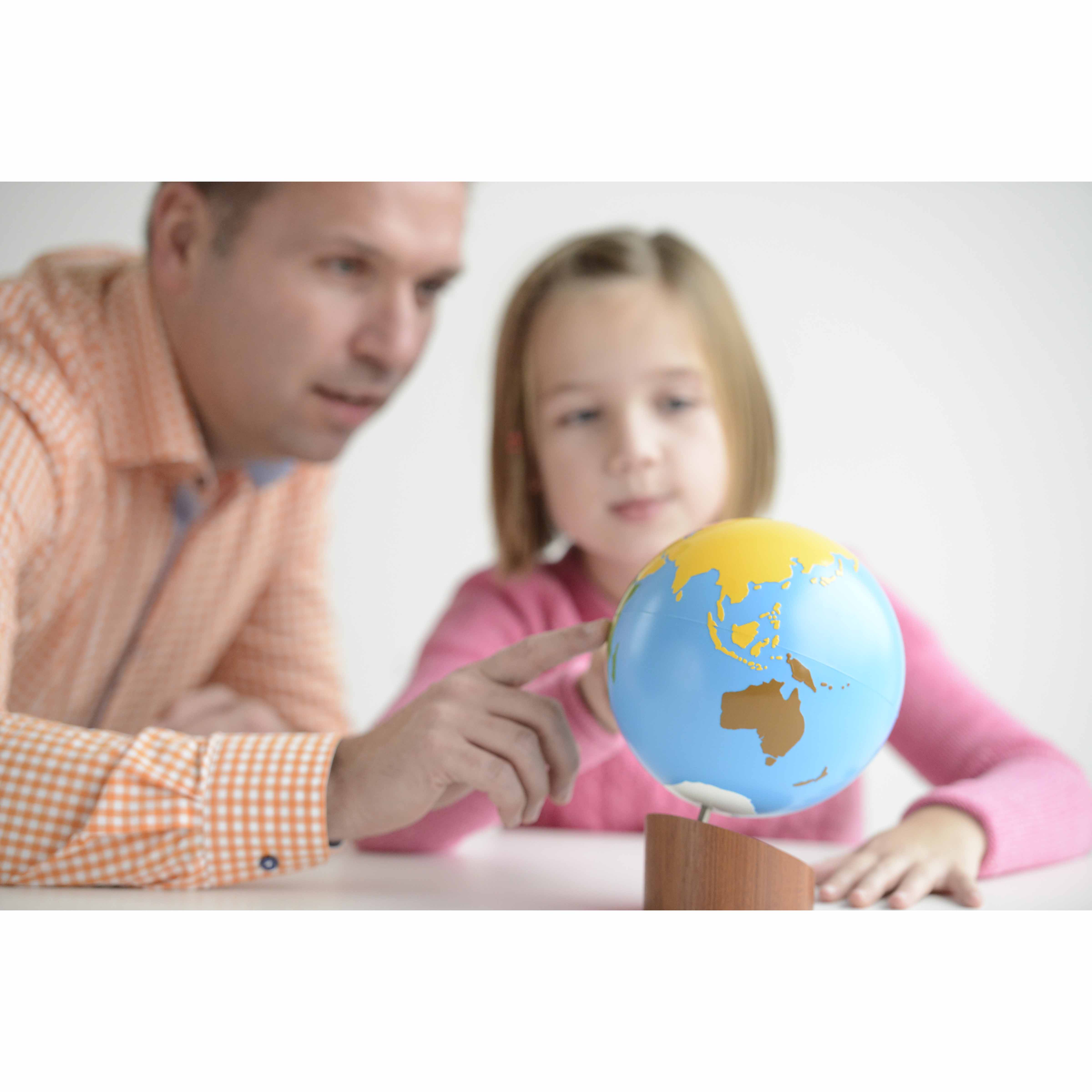 Globus Erdteile - Montessori Geographie