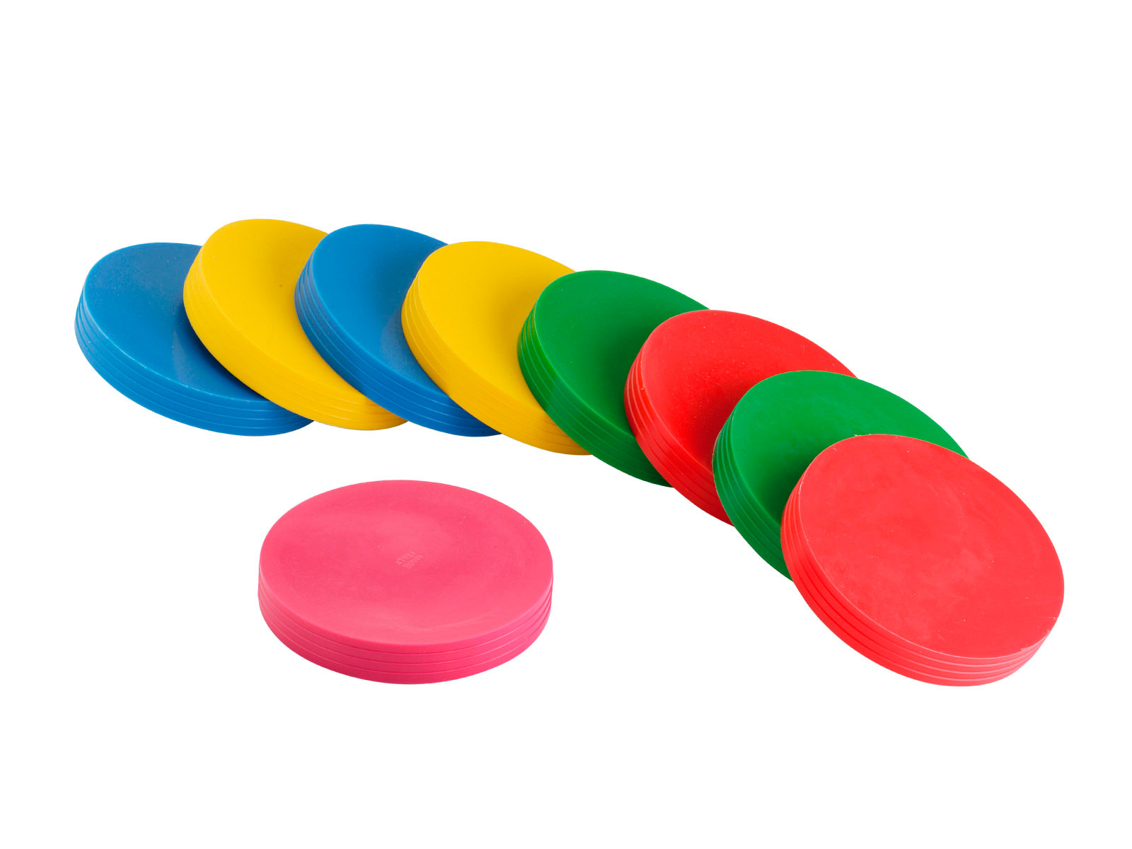 Spielscheiben Gymnic Disc'o'Bocce, Ø 95 mm, 9er-Set, farblich sortiert