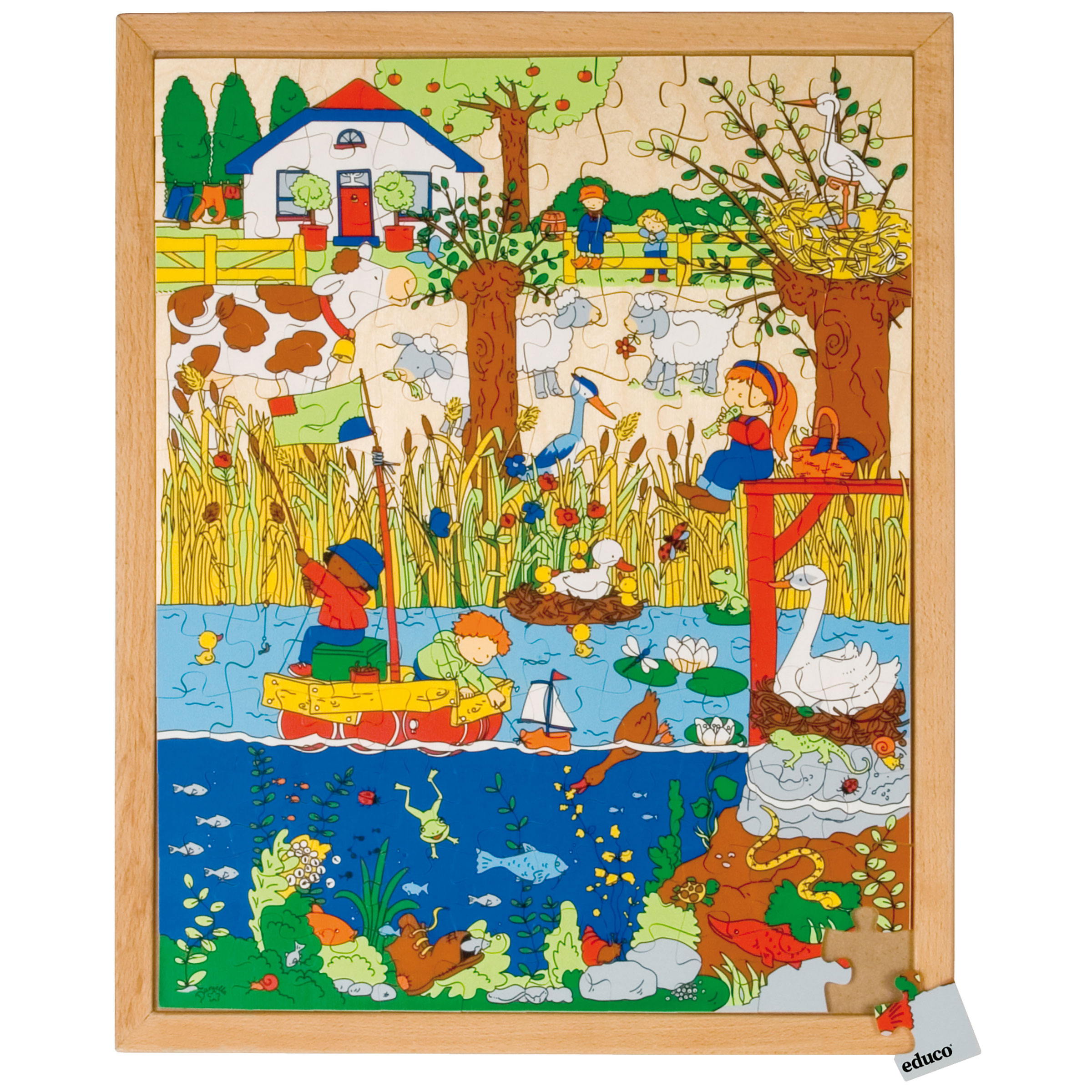 Puzzle Oben und Unten - Der See, 120 Teile, ab 5 Jahre