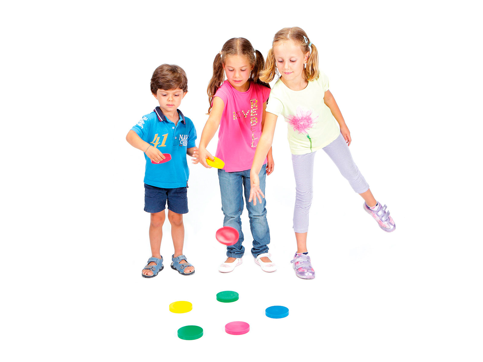 Spielscheiben Gymnic Disc'o'Bocce, Ø 95 mm, 9er-Set, farblich sortiert