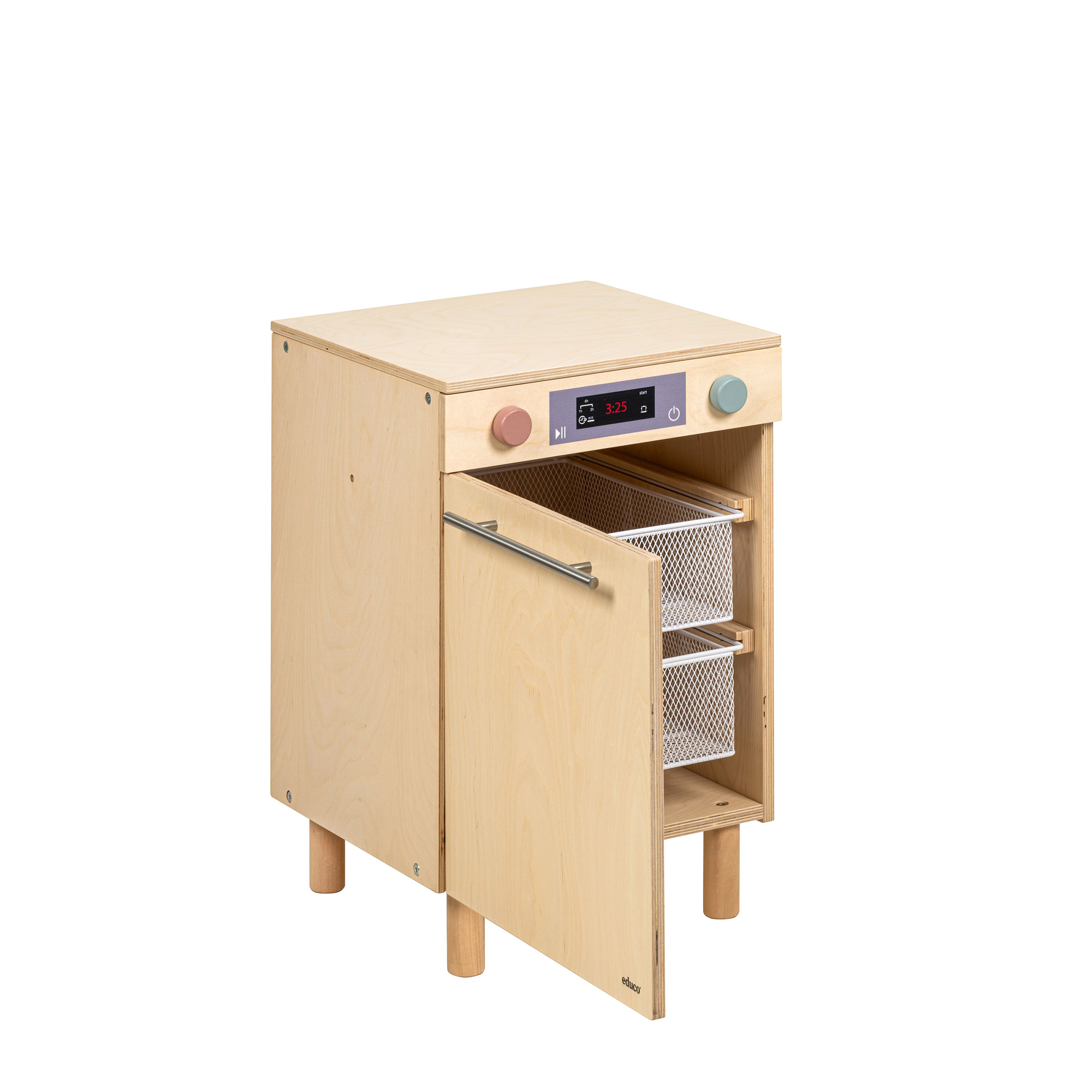 Educo Geschirrspüler mit Display - Unterschrank aus Holz