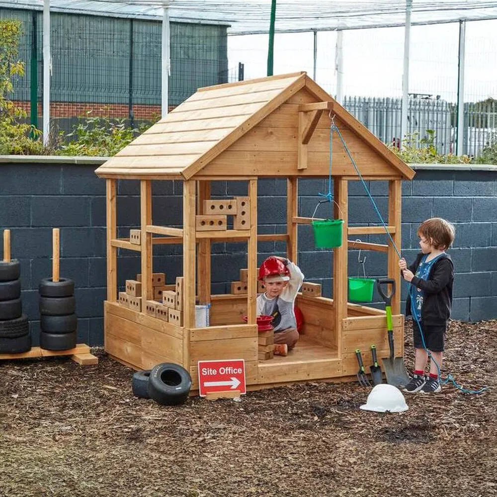 Sandkasten-Haus für den Kindergarten, aus Holz, Outdoor