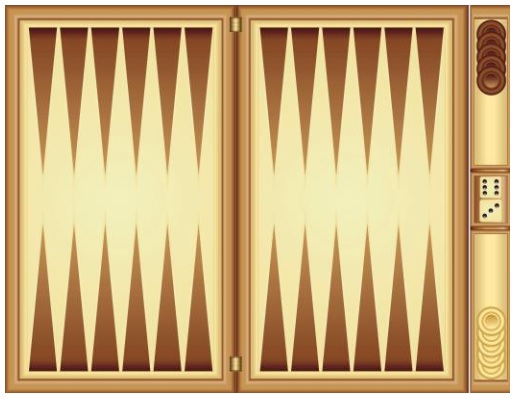 Spielteppich Backgammon inkl. Zubehör