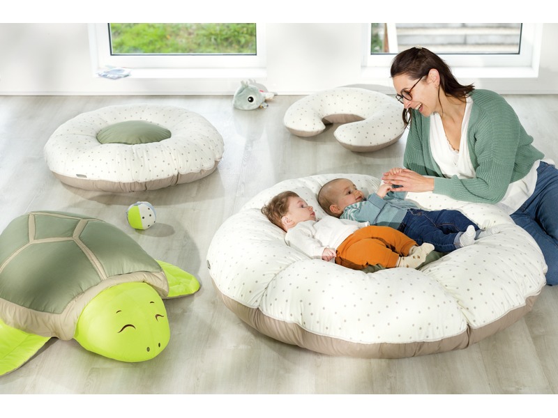 Babykissen Kuschelnest mit Samtbezug, Ø 120 cm, ab 0 Jahren, elfenbein