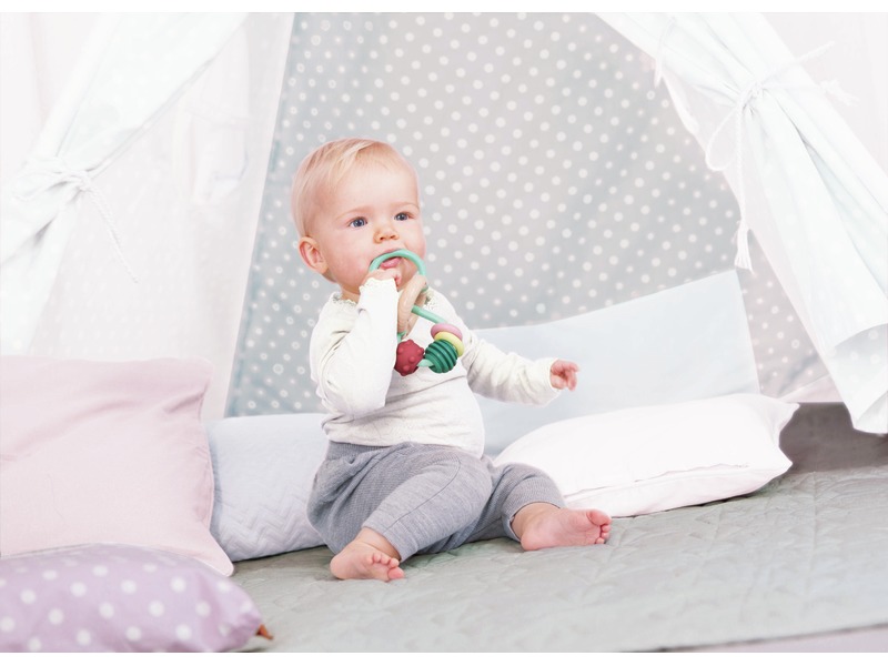 Babyrassel Labyrinth mit taktilen Elementen, ab 3 Monaten