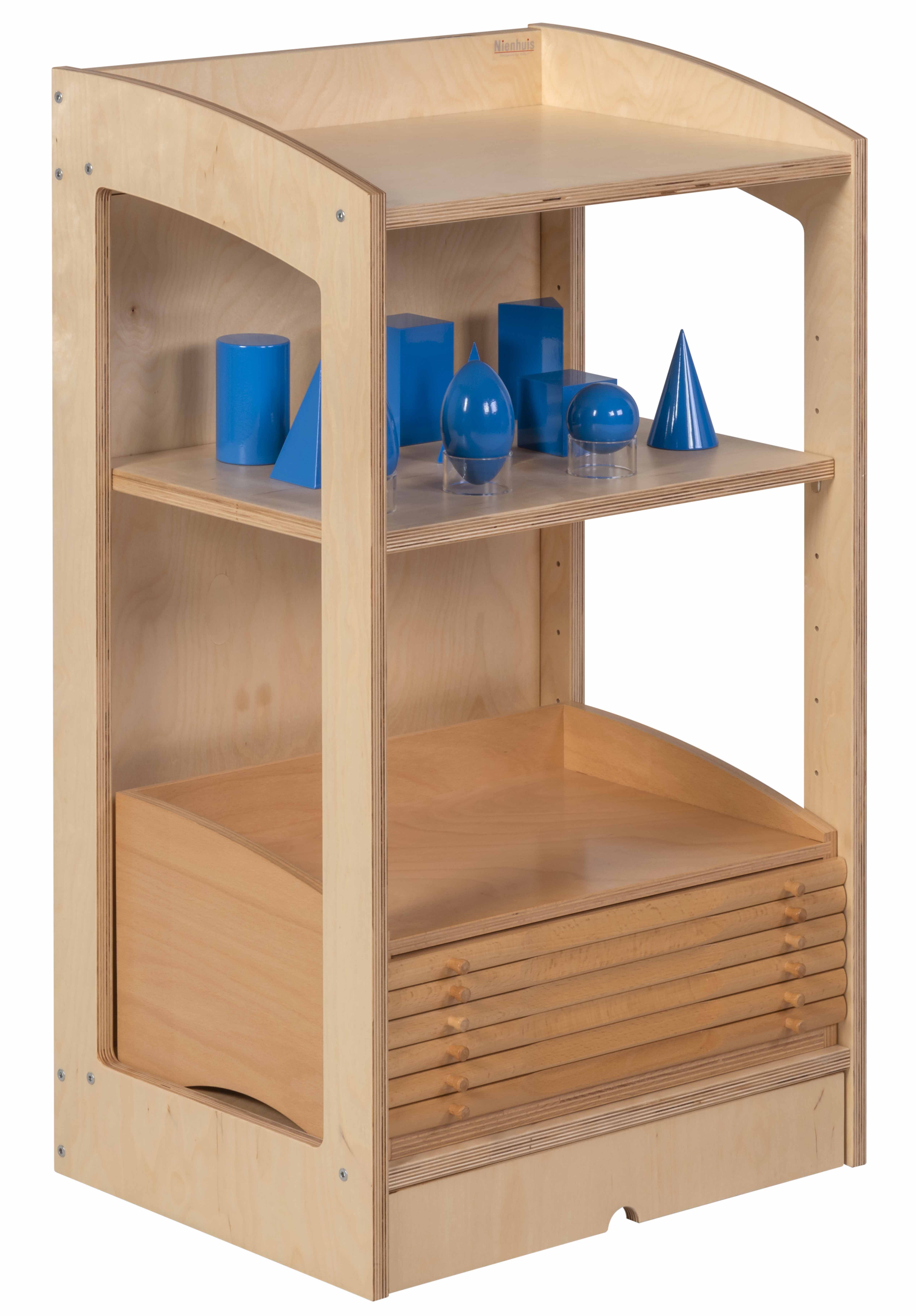 Rückwand für Geometrie-/Biologieschrank (93 cm) - Montessori Sinnesmaterial