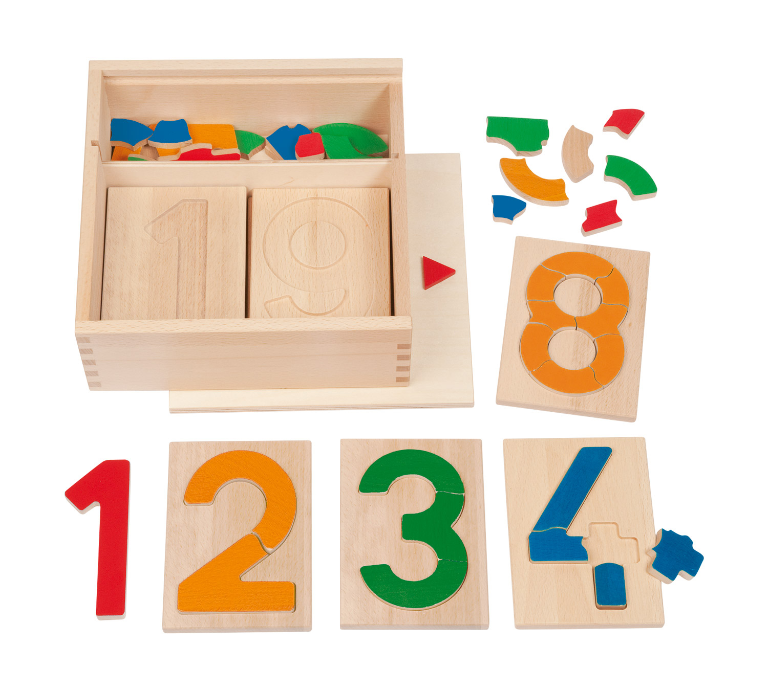Zahl im Brett, Zahlenpuzzle, ab 3 Jahre