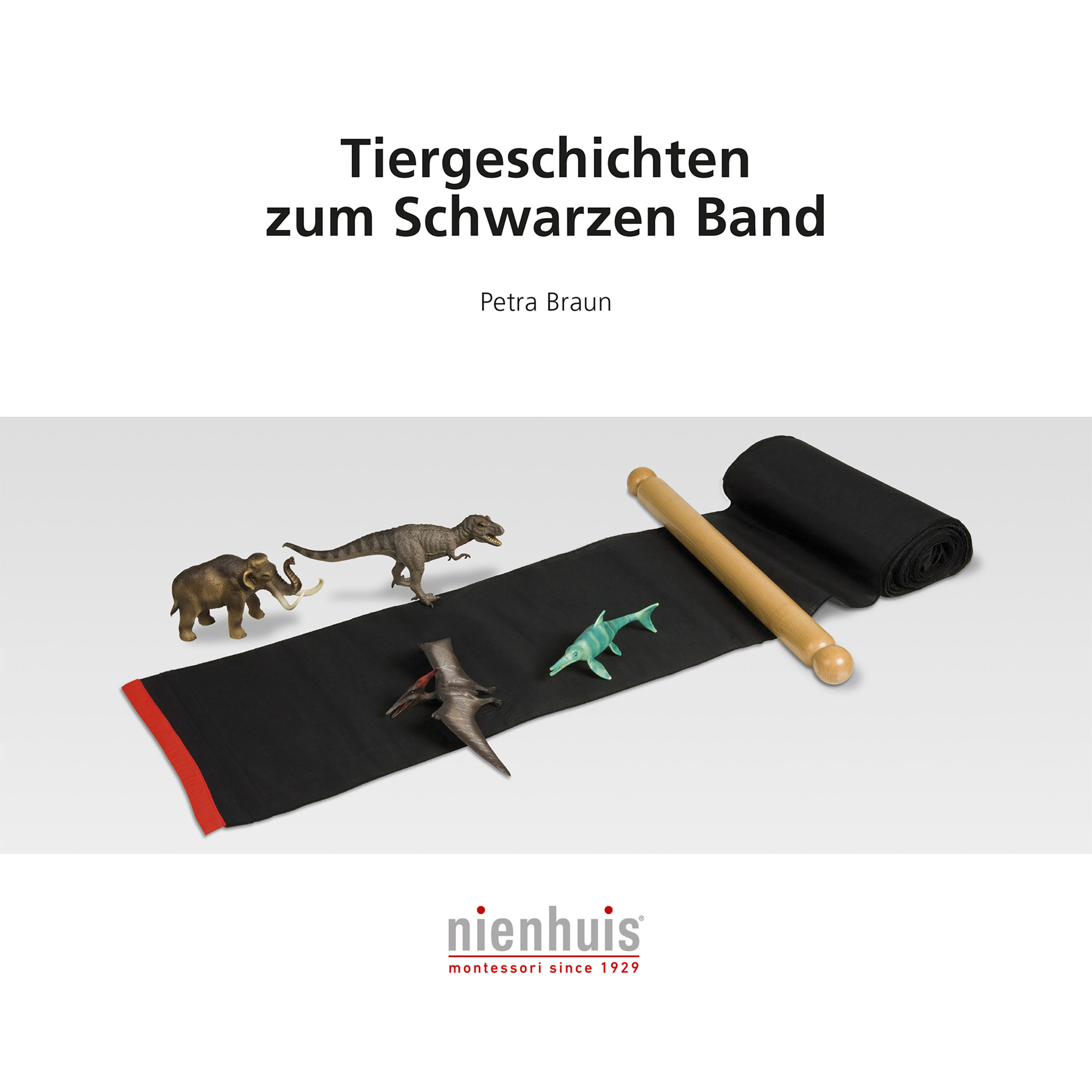 Lesebuch und Tiere zum Schwarzen Band - Montessori Geschichte