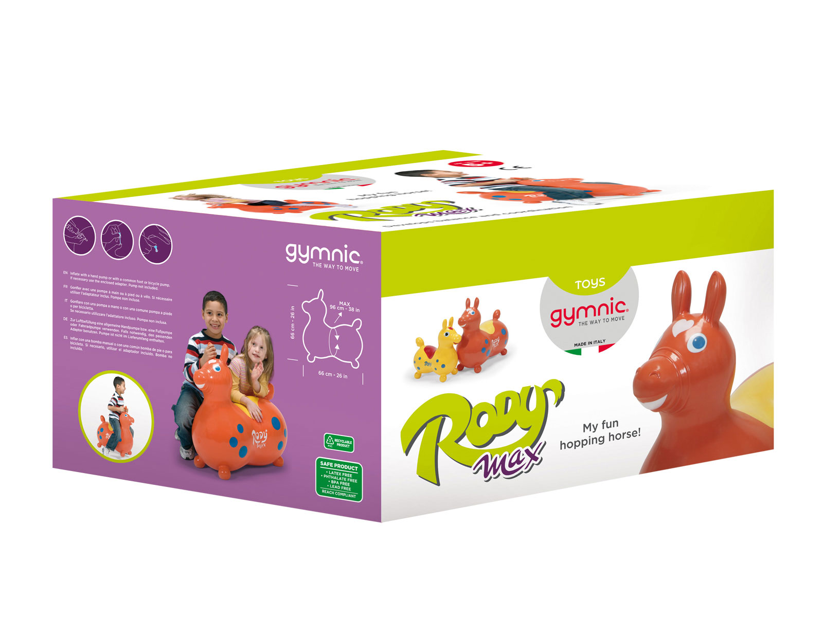 Hüpfpferd Gymnic Rody Max, orange