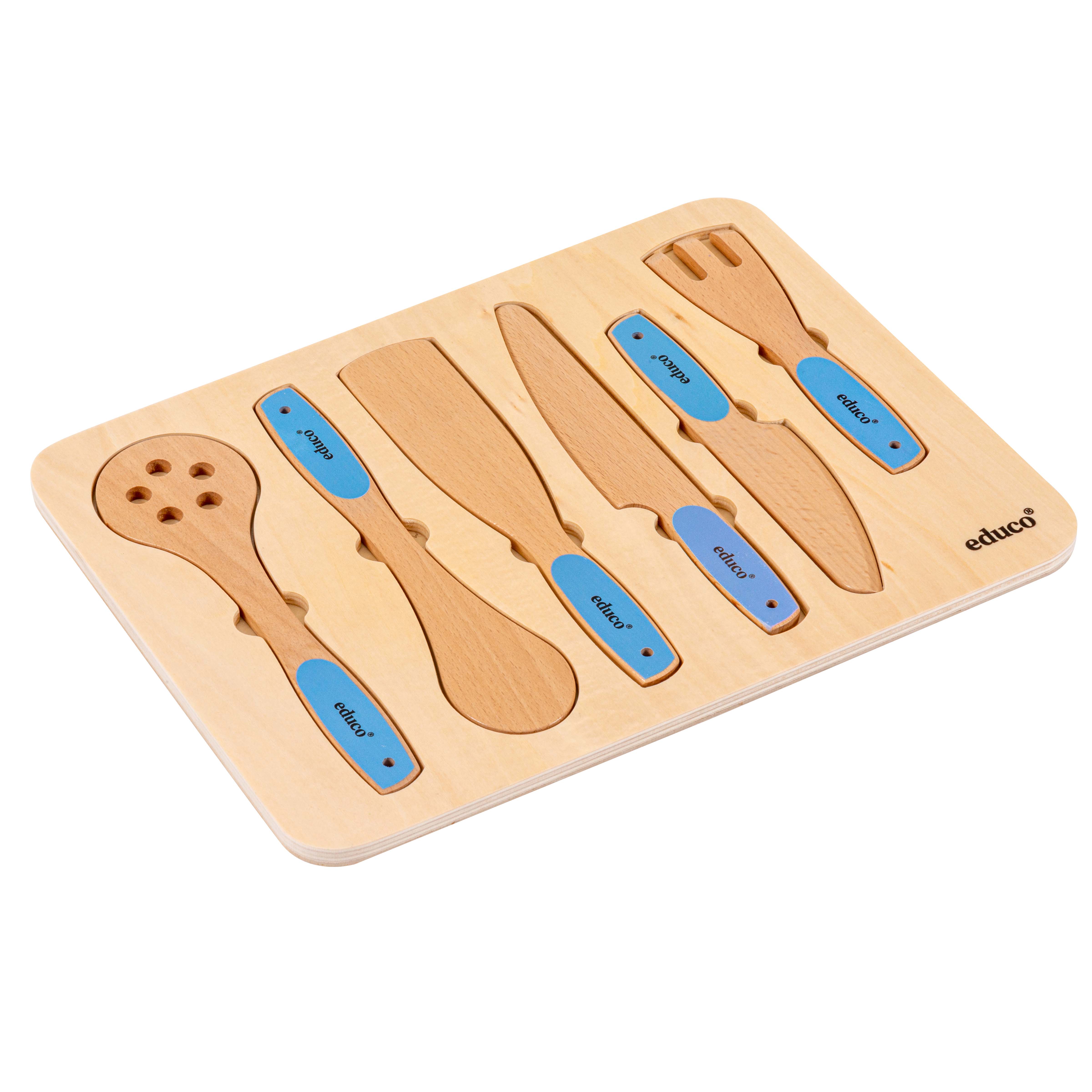 Küchenutensilien-Set aus Holz, 7-teilig, ab 3 Jahre