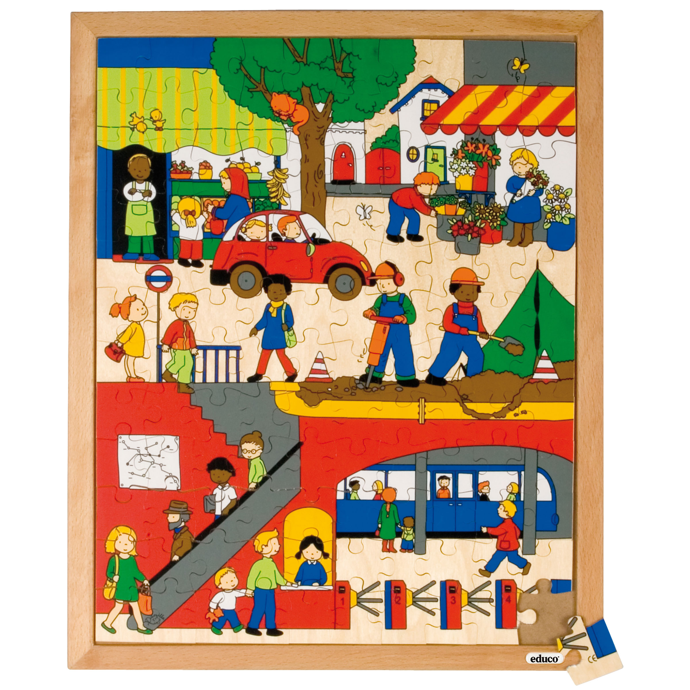 Puzzle Oben und Unten - Die Stadt, 120 Teile, ab 3 Jahre