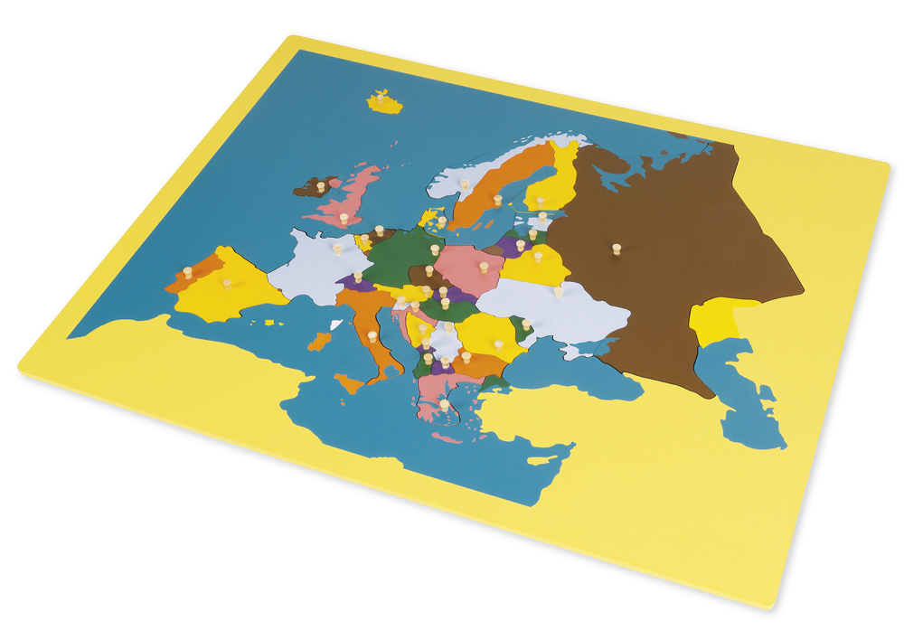 Montessori Puzzlekarte Europa, ca. 57 x 45 cm