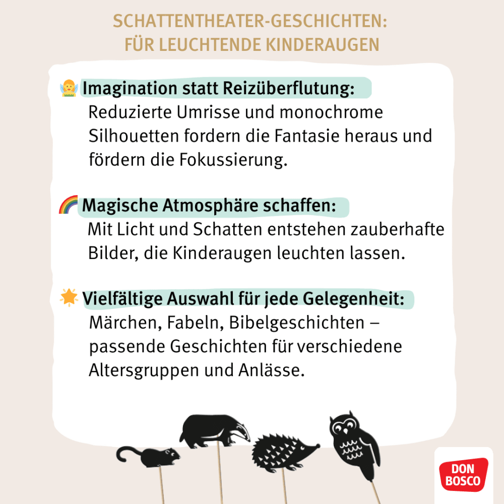 Ein Esel geht nach Bethlehem. Eine Geschichte für unser Schattentheater, ab 3 Jahre