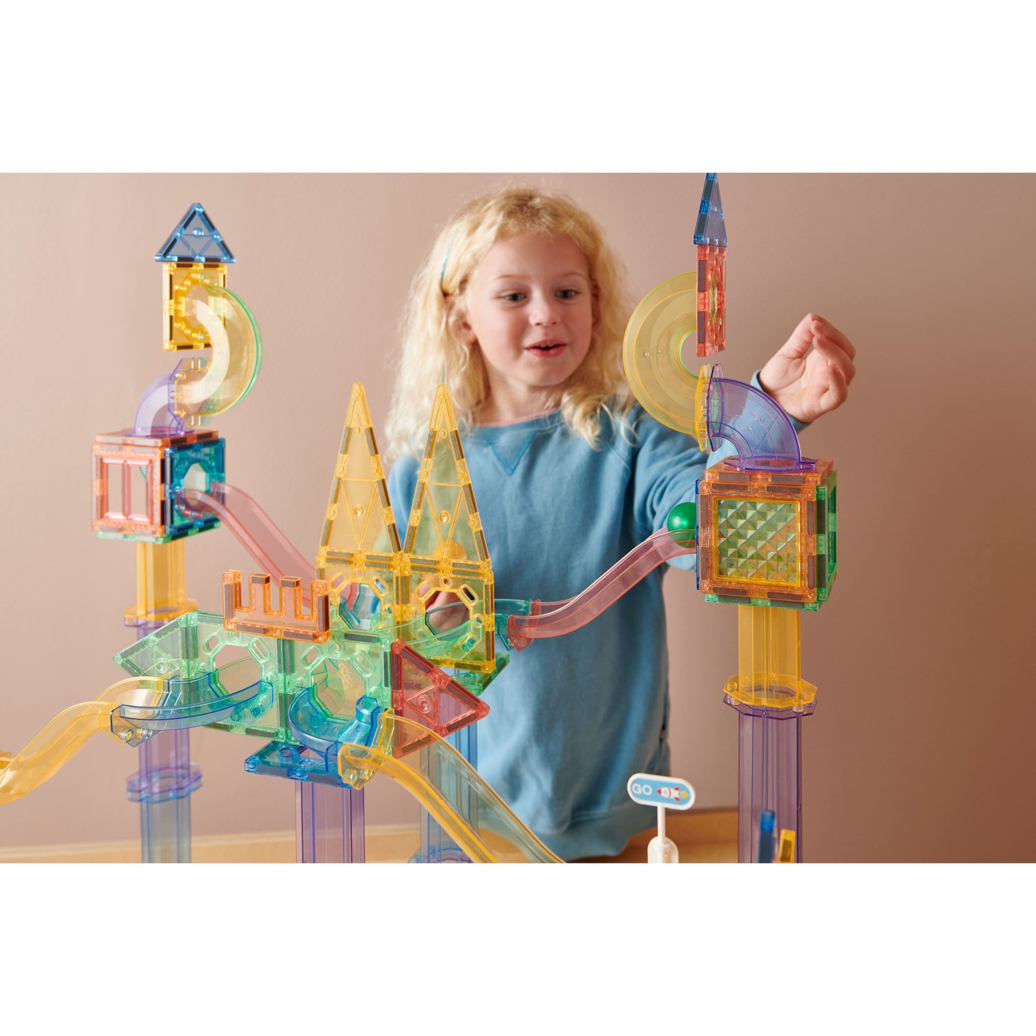 MagGenius Magnetic Marble Run, Kugelbahn mit 189 Teilen