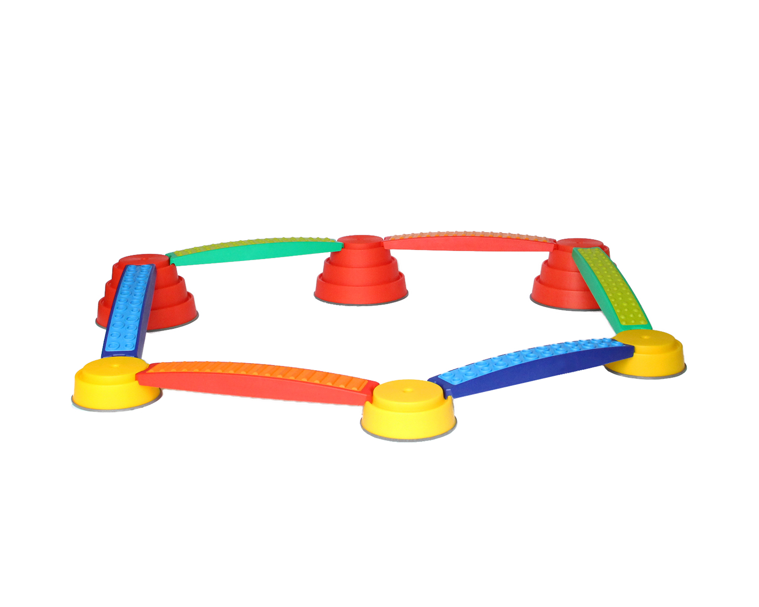Balanciersteine und -balken, Gonge Build N' Balance, Taktiles Set, 12-teilig, ab 3 Jahre