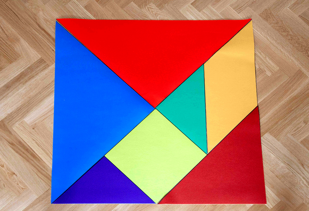 Legeteppich Tangram