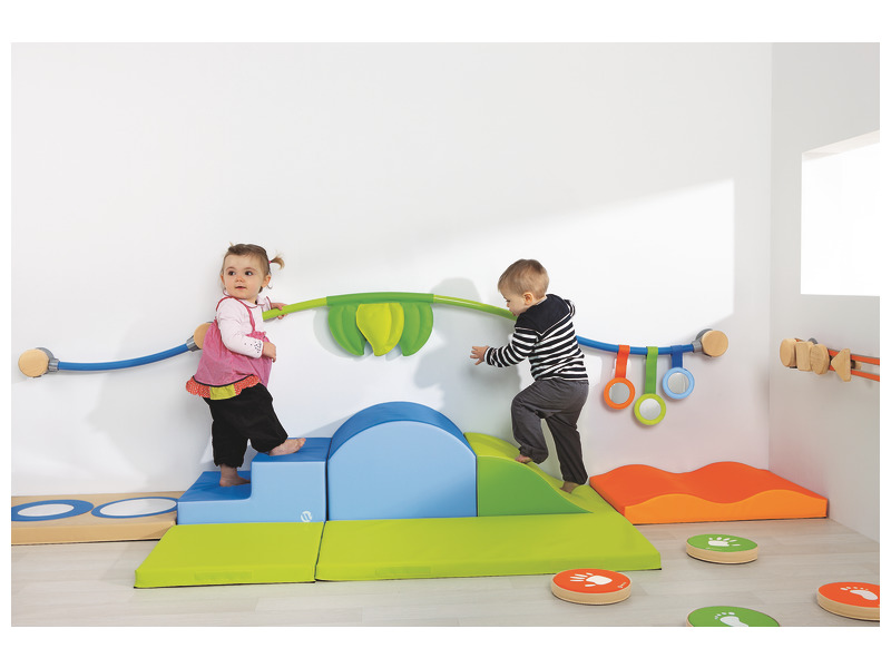 Wand-Haltestange klein, gebogen, für erste Schritte, ab 9 Monaten, weiß