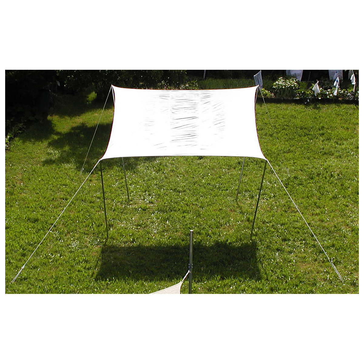 Sonnensegel, weiß, 5 x 5 m, viereckig, 90% UV-Schutz