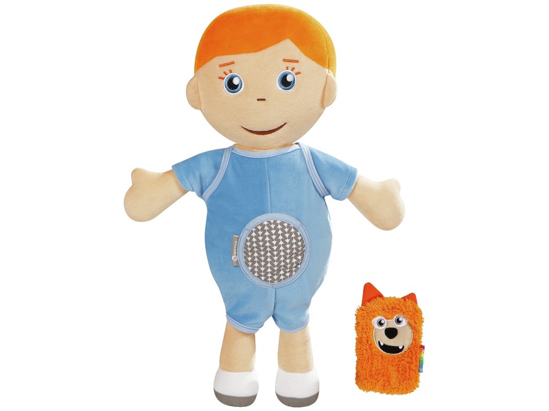 Emotionspuppe Baby Oscar aus Stoff mit Kuscheltier, ab 0 Jahren