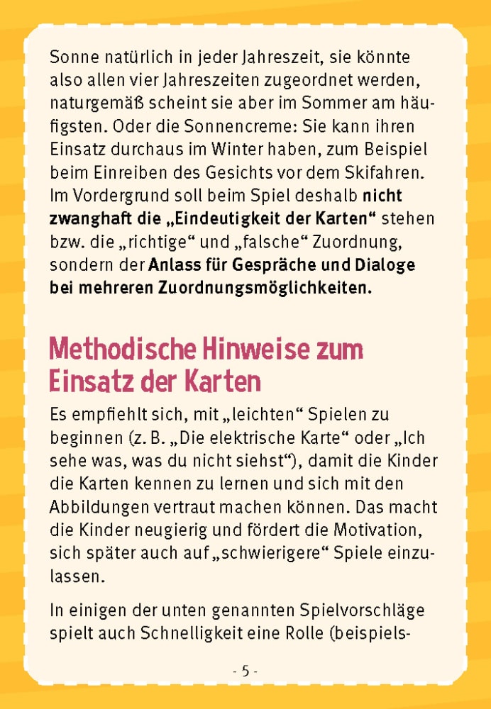Was passt in welche Jahreszeit? 3-5 Jahre
