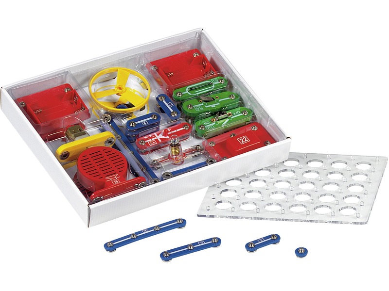 Experimentierset Stromkreis mit ca. 25 Teilen für 88 Experimente, ab 8 Jahren