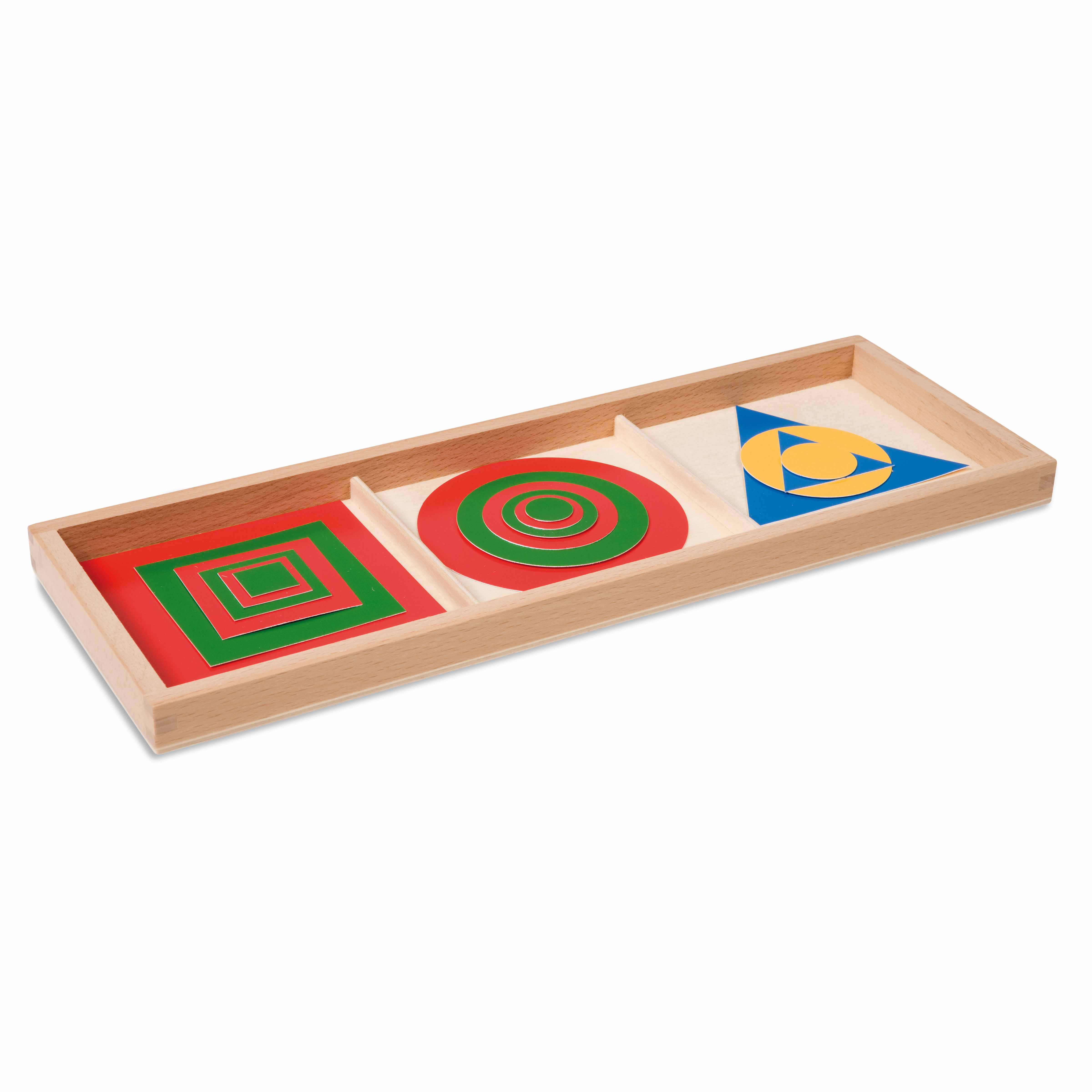 Eingeschriebene und konzentrische Figuren: Kunststoff - Montessori Sinnesmaterial
