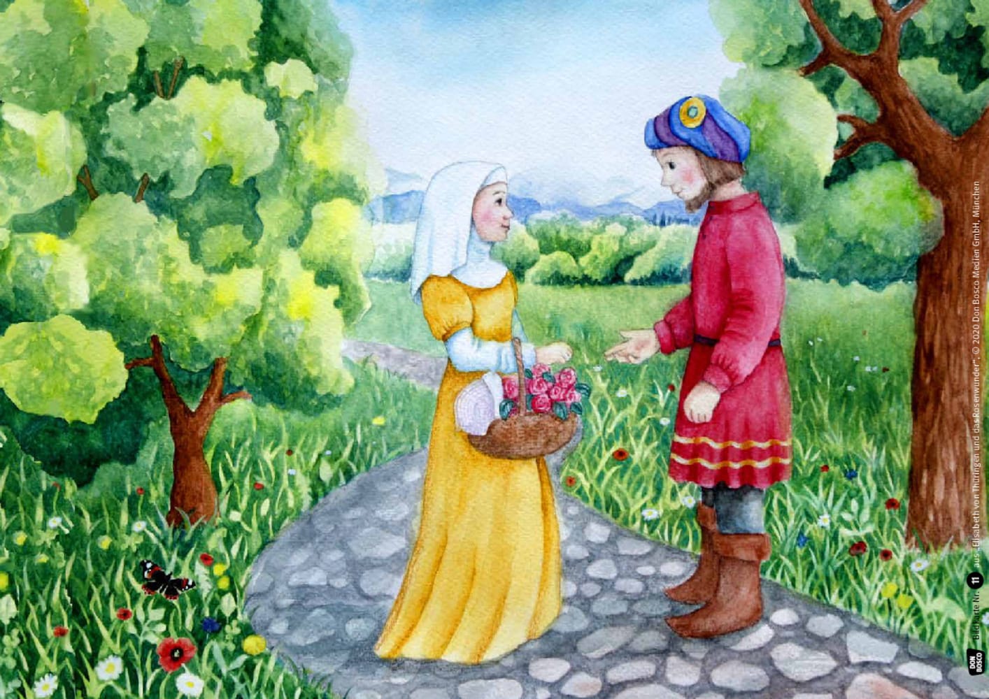Kamishibai Bildkartenset - Elisabeth von Thüringen und das Rosenwunder, 5-10 Jahre